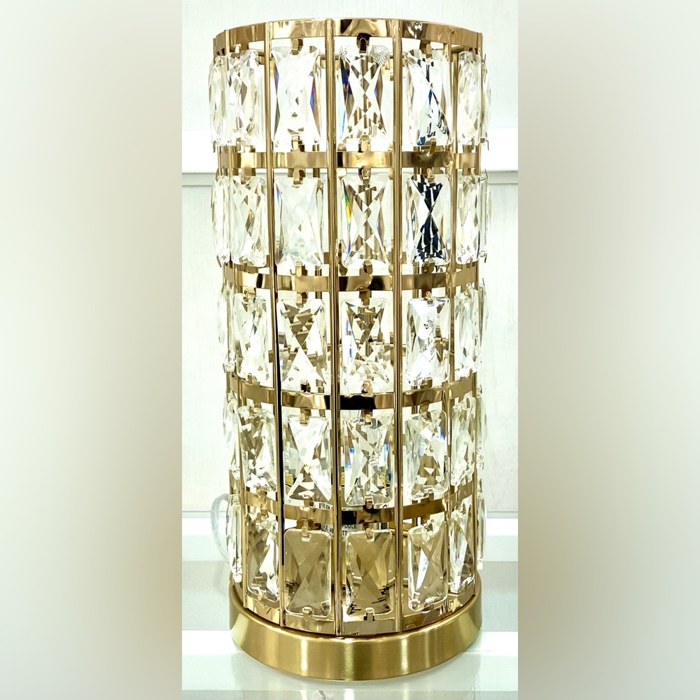 Nicole Miller Gold Crystal Table Lamp NEW WITH TAGS - Picture 4 of 4